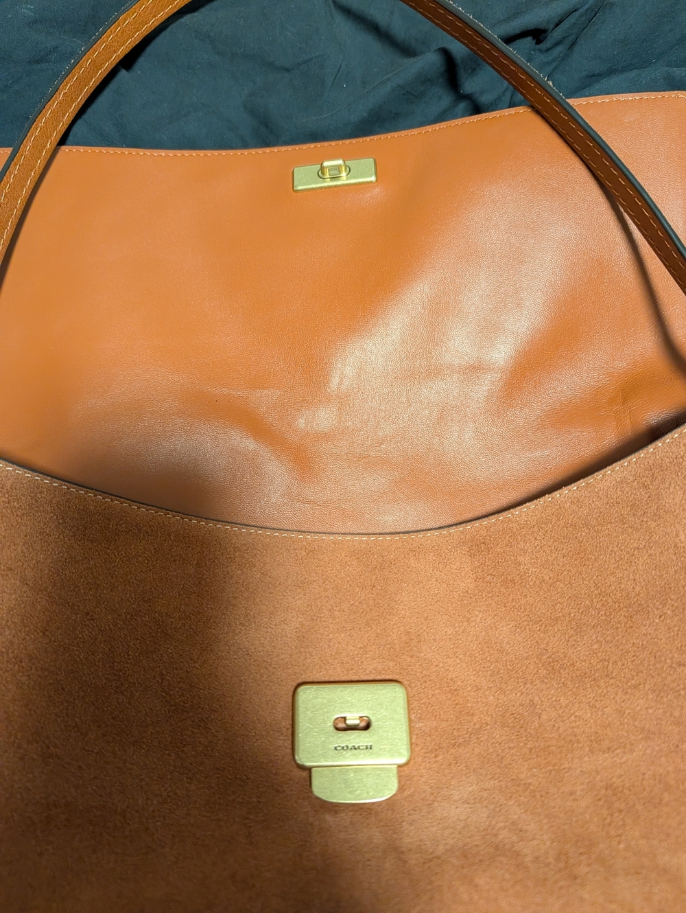 Coach Brown Suede Shoulder Bag - Picture 11 of 12